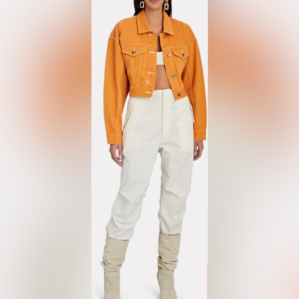 Ksubi World Tour Collection Billie Cropped 80’s Style Denim Jacket Size XS - Picture 2 of 13